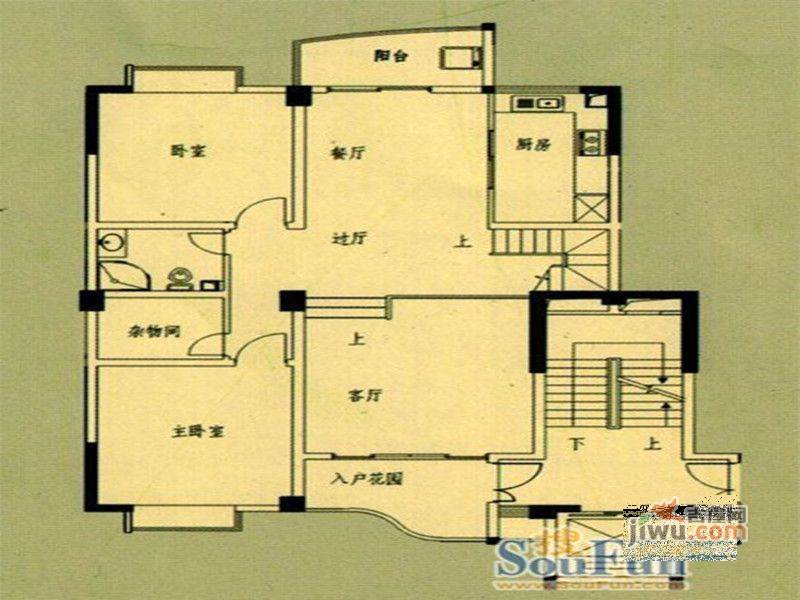 国飞尚城4室2厅2卫141㎡户型图