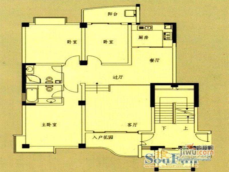 国飞尚城4室2厅2卫141㎡户型图