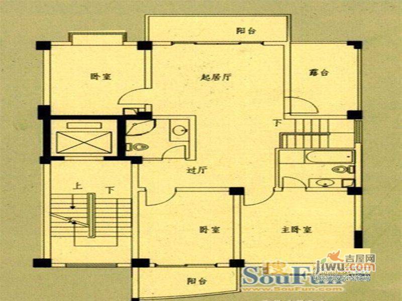 国飞尚城4室2厅2卫141㎡户型图