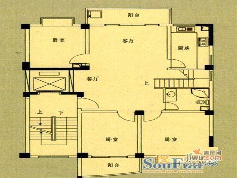 国飞尚城4室2厅2卫141㎡户型图