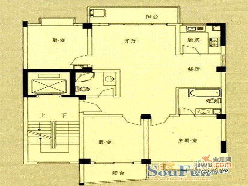 国飞尚城4室2厅2卫141㎡户型图