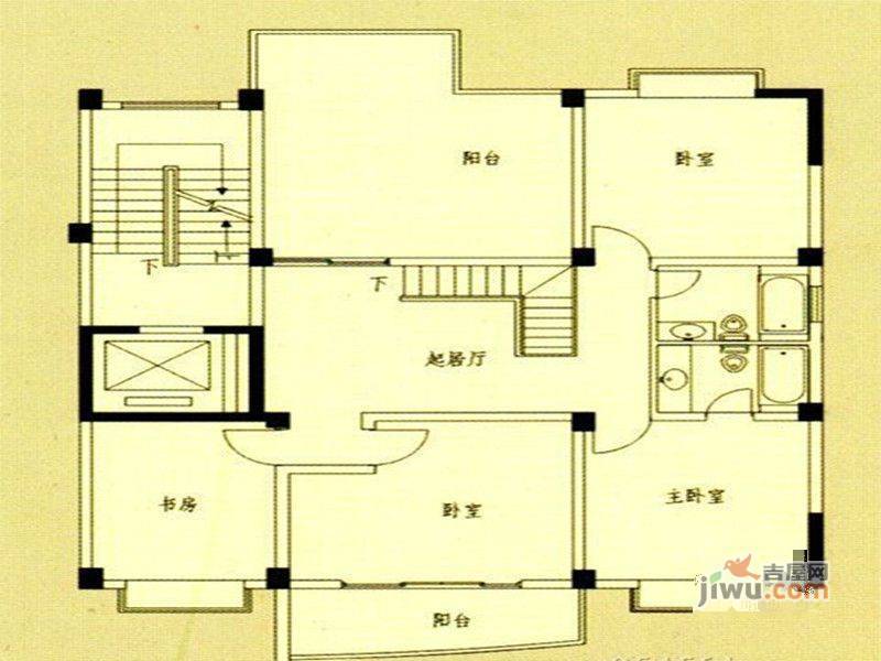 国飞尚城4室2厅2卫141㎡户型图