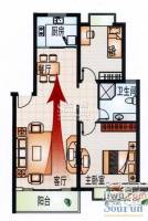 金鑫家园2室2厅1卫84.1㎡户型图