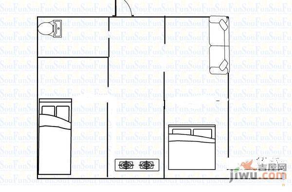 新桥小区2室2厅1卫76㎡户型图