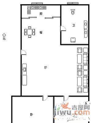 新桥小区2室2厅1卫76㎡户型图