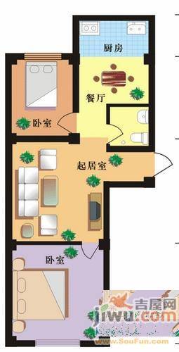 万光希望家园3室2厅1卫89.3㎡户型图