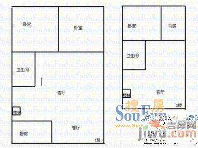 芝罘岛中里3室2厅1卫户型图