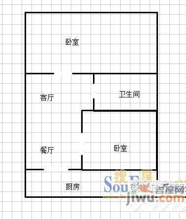 芝罘岛中里3室2厅1卫户型图