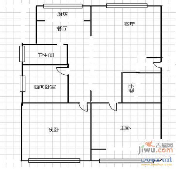 宁海佳苑2室1厅1卫69㎡户型图