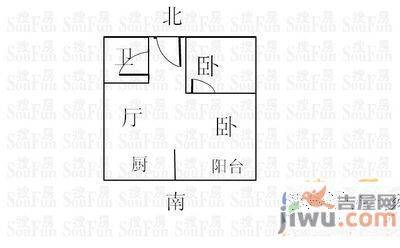 宁海佳苑2室1厅1卫69㎡户型图