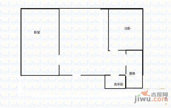 松霞小区2室2厅1卫户型图