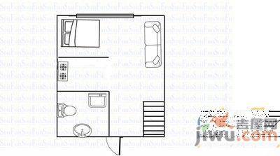 香山花园2室1厅1卫65㎡户型图