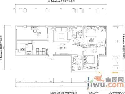 上塔路2室1厅1卫户型图