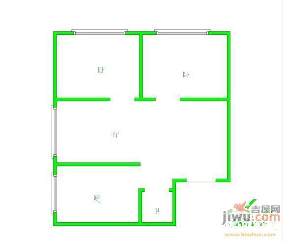 明珠花园3室2厅1卫户型图