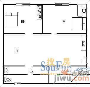 城中区2室3厅2卫户型图