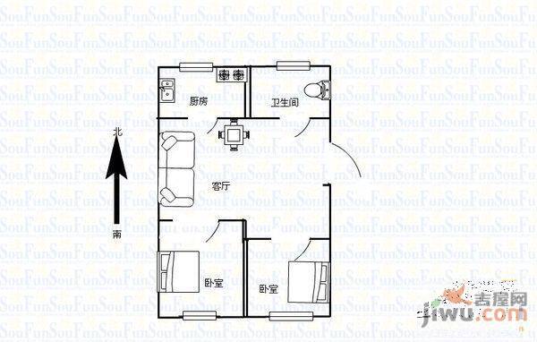 三联小区3室1厅1卫户型图