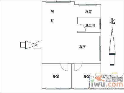 亲海翠苑2室1厅1卫户型图