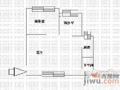 恒达领事馆2室1厅1卫65㎡户型图