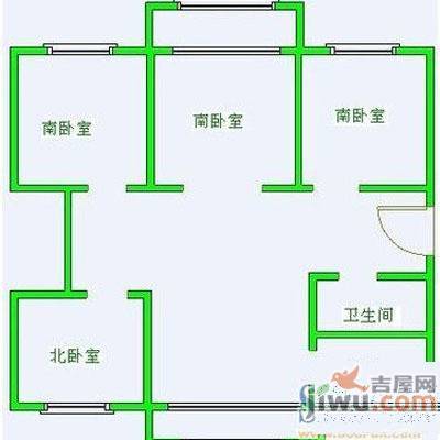 水清木华2室1厅1卫70㎡户型图