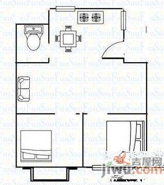 铁路小区2室1厅1卫户型图