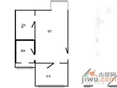 金苹果公寓1室1厅1卫户型图