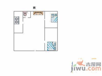 静海国际公寓1室1厅1卫52㎡户型图