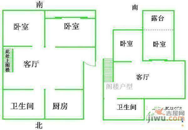 馥郁山庄3室2厅1卫户型图