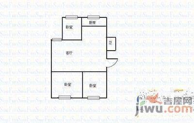 馥郁山庄3室2厅1卫户型图