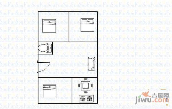 金都广场3室2厅2卫150㎡户型图