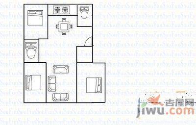 金都广场3室2厅2卫150㎡户型图