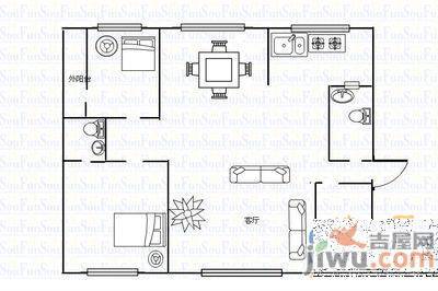 金都广场3室2厅2卫150㎡户型图