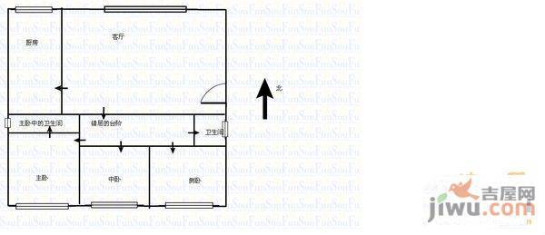 金都广场3室2厅2卫150㎡户型图