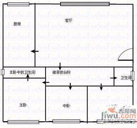 金都广场3室2厅2卫150㎡户型图