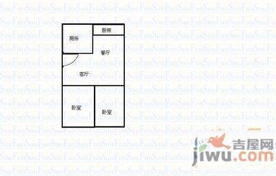 康乐宫3室2厅1卫103㎡户型图