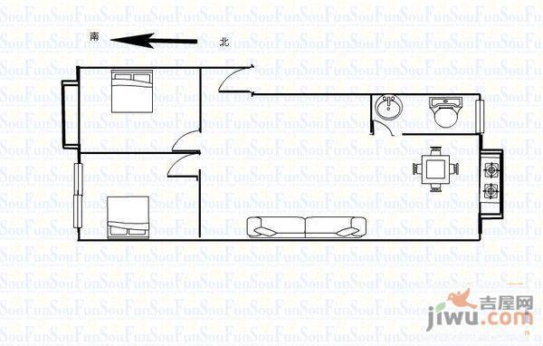 康乐宫3室2厅1卫103㎡户型图