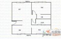 元丰观海花园2室2厅1卫75㎡户型图