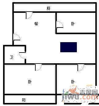 毓璜顶小区3室1厅1卫84㎡户型图