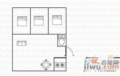 闻涛山庄3室2厅2卫132㎡户型图