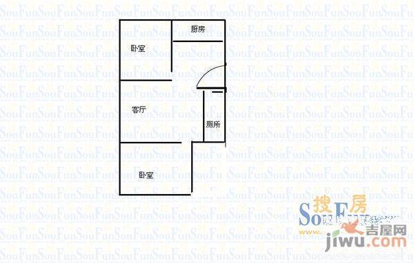 小东夼3室2厅1卫户型图