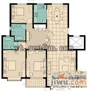 银和怡海花园3室3厅2卫户型图