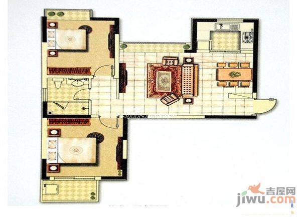 海信慧园二期3室2厅2卫115㎡户型图