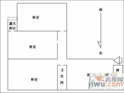 海信慧园二期3室2厅2卫115㎡户型图