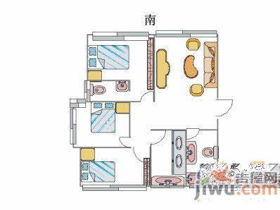 海信慧园二期3室2厅2卫115㎡户型图