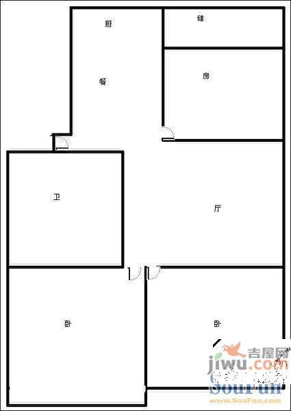 岱山花园3室2厅2卫130㎡户型图