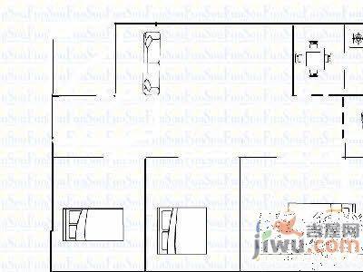 福星大厦3室1厅1卫115㎡户型图