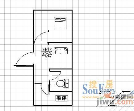 文化五巷2室2厅1卫户型图