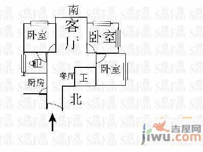 天一苑2室2厅1卫户型图