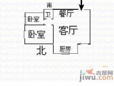 天一苑2室2厅1卫户型图