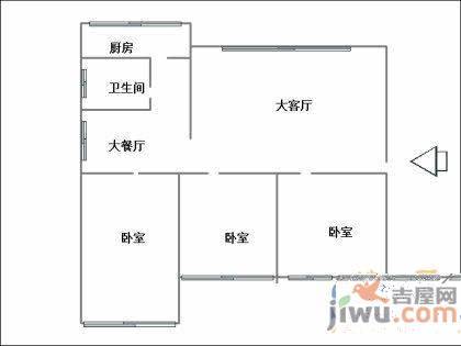 晨光小区2室2厅1卫86㎡户型图