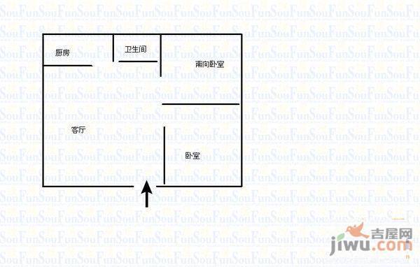 晨光小区2室2厅1卫86㎡户型图